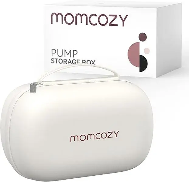 Momcozy Breast Pump Storage Bag, Hard Shell Case with Removable Tray, Watertight Breast Pump Storage Bag for Pumping Bag, Diaper Bag, or Handbag（Holds 2 Pumps）