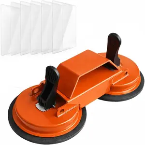 Floor Gap Fixer Tool, 45? Striking Surface Floor Gap Repair Tool with Dual Suction Cup, Made of Iron. with 6 count Sticky Pads for Fixer Laminate/Vinyl Flooring Tools