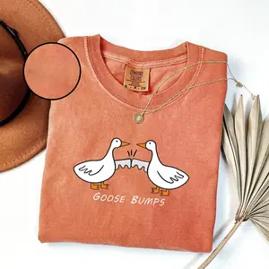 Goose Bumps Comfort Colors Shirt, Silly Goose T-shirt, Funny Outfit, Goose Couple Clothing, Sarcastic Geese Gifts SUMMS