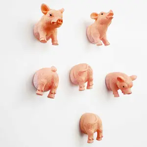 Cute Piggy Head & Tail Fridge Magnets Set | Fun Kitchen Decor for Animal Lovers | Perfect Gift for Home & Office clay  magnets Decoration