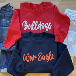 Puff Print Custom Team Personalized Sweatshirt soft sweatshirt trendy crewneck