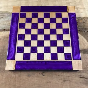 Purple Haze Maple Wood Chess Board (INCLUDES PIECES)