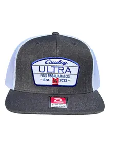 Cowboy Ultra - Heather Charcoal/White - Richardson 511 - Full Regalia Hat Co