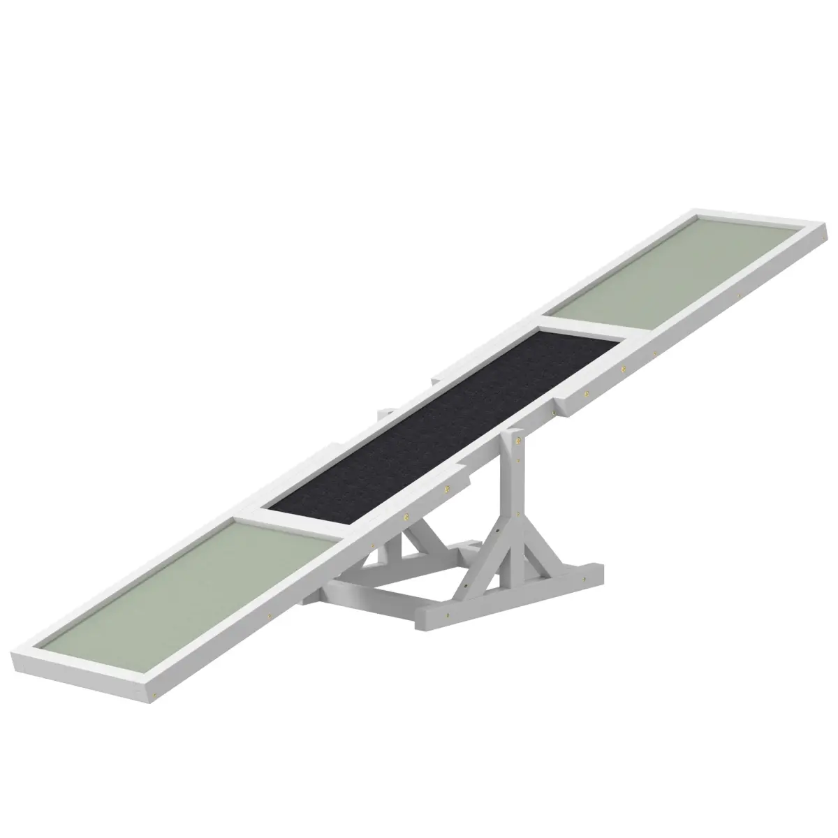 Paw Hut Wooden Dog Seesaw (212 Main D03-001V00WT), White Dog Training & Exercise Aid, Pet Agility Equipment