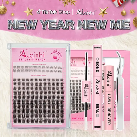 Ailaisi Magic Fairy 3D Cosmetic Lash Cluster Set - 8-18mm Soft Velvet Clusters, Invisible Tape, Waterproof Glue, Remover, Tweezers, Beginner-Friendly DIY Nature Dramatic Anime Lashes for Adults, Weekly Deals, Summer Vibes, Back to School