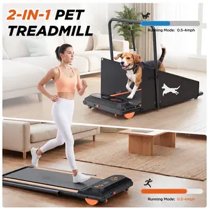 2-in-1 Pet and Household Treadmill, Household Dog Walking Machine, Home Tiltable Treadmill With A Maximum Speed Of 12 Kilometers Per Hour, Multifunctional Foldable Pet Treadmill With Remote Control For Home Use Model GP22-1