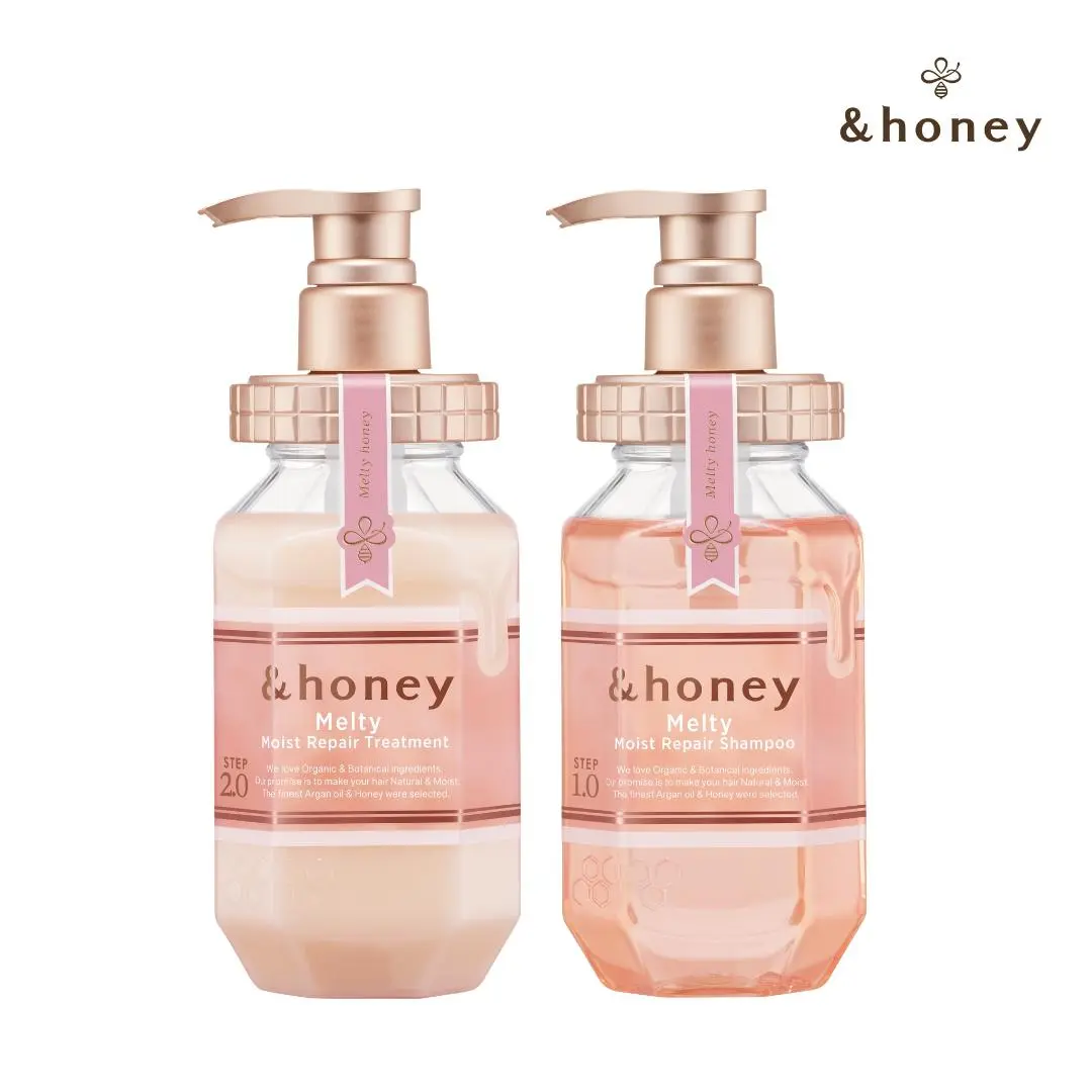 &honey Melty Moist Repair Shampoo 1.0 and Treatment 2.0 + Free keychain* Limited Time *