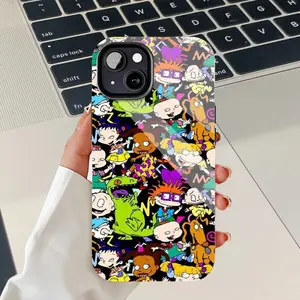 Eye-Catching Rugrats Cartoon Design Mobile iPhone Case. Dual-Layer Anti-Drop PBT+TPU Phone Protective Cover, Designed for iPhone 16/15/14/13/12/11 Pro Max/Plus