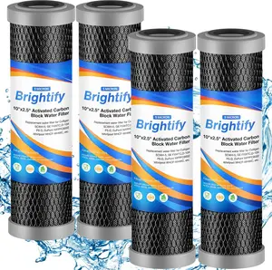 [Spring Savings] 4 Pack 5 Micron CTO Whole House Water Filter Replacement Cartridge 10"x2.5" | Universal Fit Top Models