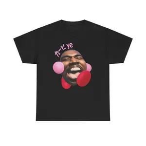 Kirbye Graphic TShirt |     (100% Cotton) Funny Rapper Graphic Tee, Gaming Lover Funny Hard Shirt, Kanye Edit Parody Original Shirt Streetwear