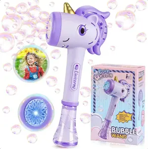 Unicorn Bubble Machine for Kids, Automatic Bubble Wand Toy for Toddlers Ages 3–8, Cute Bubble Blower for Outdoor Play Birthday Party Gift