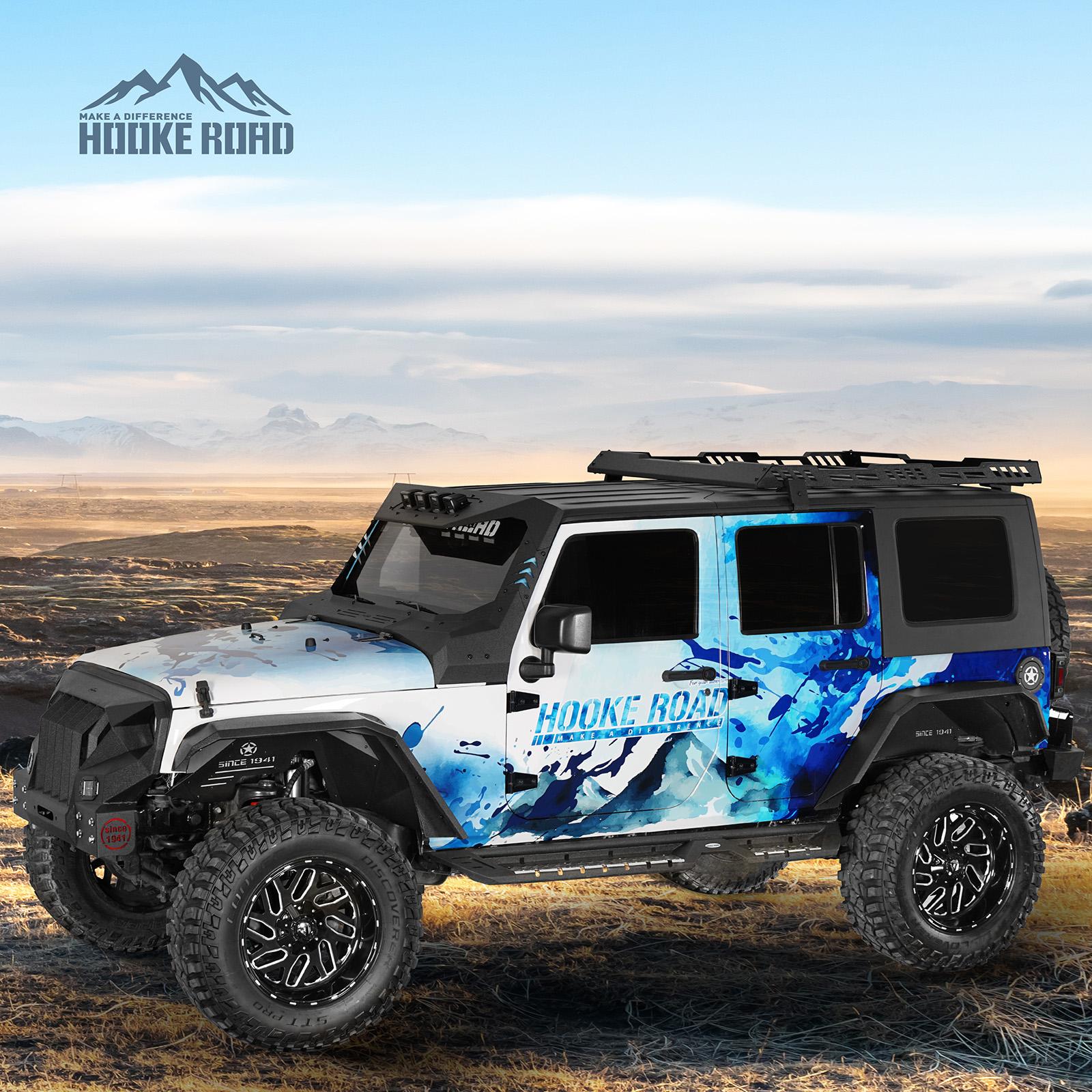 Hooke Road Aluminum Front & Rear Inner Fender Liners for 2007-2018 Jeep Wrangler JK Hooke Road Aluminum Front & Rear Inner Fender Liners for 2007-2018 Jeep Wrangler JK