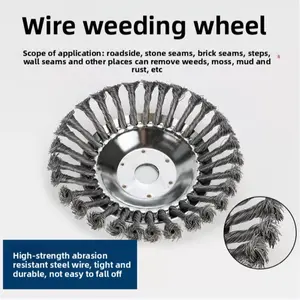 Steel Wire Brush Set, 6 Inch, 8 Inch & 10 Inch Brushes, Durable Garden Tool for Moss Removal, Lawn Care Accessories, Grass Trimmer Accessories