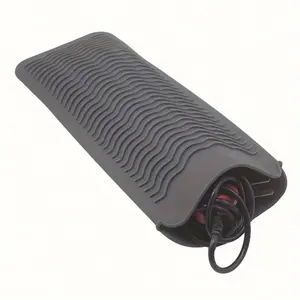 Thickened Heat Resistant Silicone Mat for Hair Curlers, Hair Rollers & Straighteners, Travel-Friendly Design, Lightweight High Temperature Resistance, Non-Deforming Material