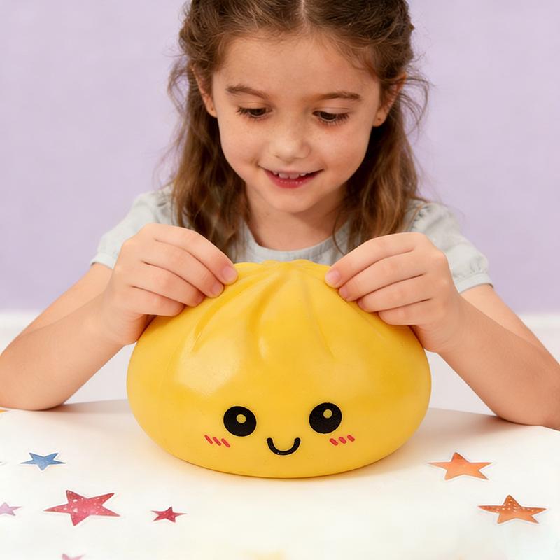 NEW 5.91in Glitter Rainbow Dumpling Squishy | Ultra Soft Slow Rebound Fidget Toy, Anxiety Relief Decompression Gift for Kids & Adults