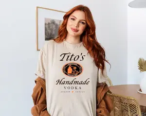 Tito Crewneck Sweatshirt, TITO'S Handmade Vodka Sweatshirt, Austin Texas Label Sweater, Vodka Alcohol Sweatshirt, Tito's Fan Gift, Texan Tee, Whiskey Lover's Hoodie