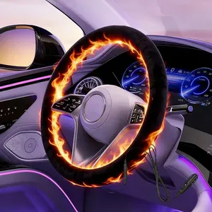 Heated Steering Wheel Cover – 12V Fast Heating PU Leather Car Wheel Warmer 260308