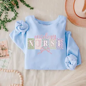 Oncology Nurse Shirt, Sweatshirt & Hoodie – Inspirational Hem/Onc RN Crewneck – Pediatric Hematology Oncology Pullover – Chemo Nurse Gift Cotton Fabric Womenswear