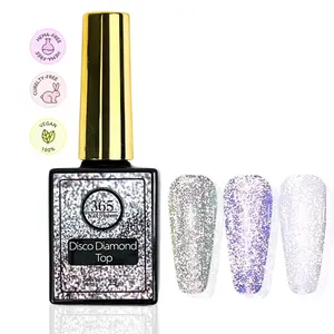 365 Nail System : 15ml / 0.5 oz Holographic Reflective Glitter Gel Polish- Holographic Disco Gel - Disco Diamond Top Gel Polish - Gel Nail Polish Colors - Reflective Flashing  , Soak Off Gel Polish