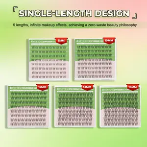 KEYYOU Venus Single Length DlY Lash Cluster Invsible Band Natural 8mm 10mm 12mm 14mm 16mm Waterproof Long-Lasting Eyelashes Extensions 80pcs C Curl Easy to Use for Flawless Look TikTok Shop SpringGlowUp