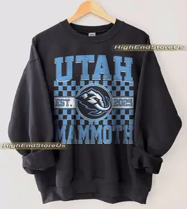 [SALE UP TO 50% + FREE SHIP] - Utah Mammoth Sweatshirt, Vintage Utah hockey shirt, Utah Hockey Crewneck, Mammoth Hockey youth sweater, Hockey Fan gift (sweatshirt)