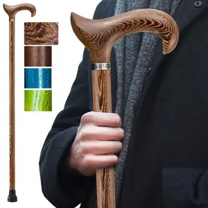 ispuoocti Walking Cane, Available in Multiple Inches Wooden Cane Support up to 500 Lbs, Suitable for Fancy Wooden Walking Cane for Men and Women with Extreme Demands