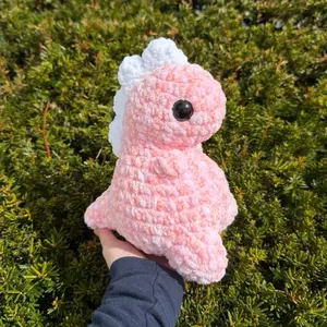 Hand-crocheted jumbo dinosaur