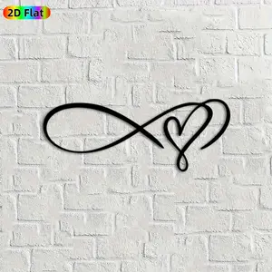 1pc Infinity Heart Metal Wall Art, Romantic Infinity Heart Statue Mural, Ideal Gift for Valentine's Day, Wedding Anniversary, Love Decor Enthusiasts, , Perfect for Bedroom Wall & Garden Fence, Unique Romantic Home Decor