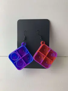 Fidget Earrings multi-colored fun and durable gift for everyone, all ages