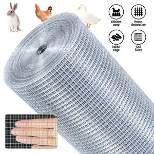 Hardware Cloth,Chicken Wire Fence,1/2 inch 24in x 50ft Galvanized Welded Cage Wire for Bird Wire Gopher Wire Rabbit Wire Snake Fence Poultry Netting Cage Screen