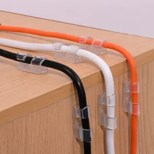 Cable Organizer Clips, Desktop Cord Management Holder for Phone Chargers, USB Cables and Data Wires, Self-Adhesive Cable Clips for Desk and Home Office