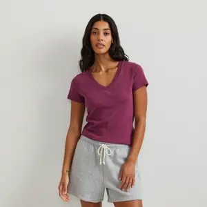 Women's Everyday Short-Sleeve V-Neck T-Shirt