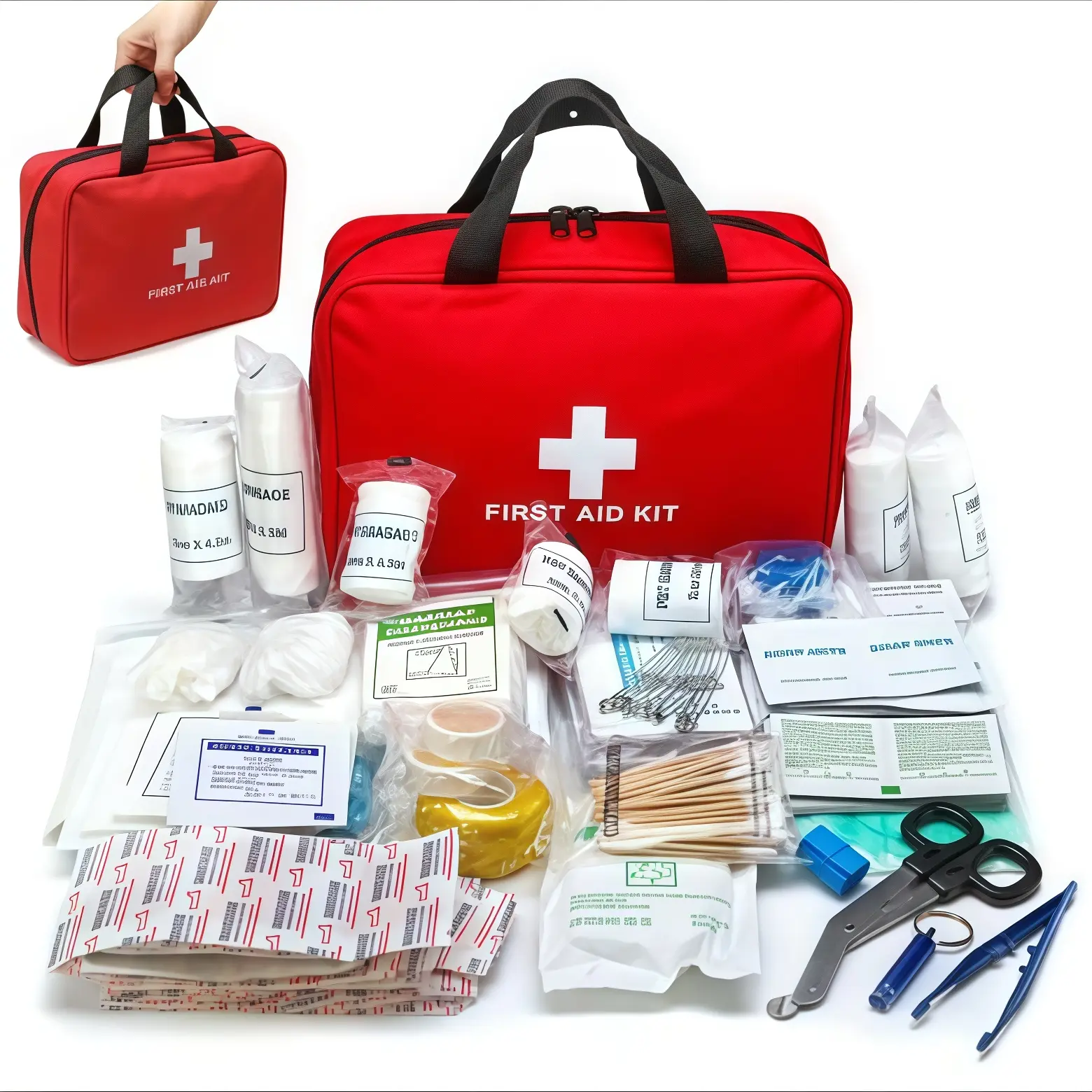 First Aid Kit, Premium Waterproof Compact Trauma Medical Kits for Any Emergencies, Ideal for Home, Office, Car, Travel, Outdoor, Camping, Hiking, Boating