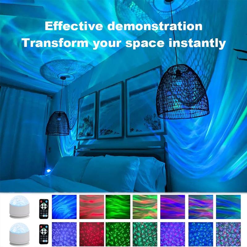 7 Color Star Projector Light with Music Rhythm, Ocean Wave & 3D Water Ripple Effects, Romantic Night Light for Bedroom, Party, Best Christmas Gift for Kids & Lovers 7 Color Star Projector Light with Music Rhythm, Ocean Wave & 3D Water Ripple Effects, Romantic Night Light for Bedroom, Party, Best Christmas Gift for Kids & Lovers
