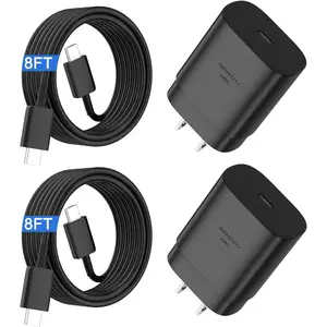 Super Fast Charger Type C,25W USB C Fast Wall Charger Block & 8FT Super Long Fast   Cord for  Galaxy S25/S25 Ultra/S25+/S24/S24 Ultra/S23/S22/S22 Ultra/S22+/S21/Plus/S20/Note 20