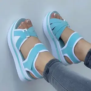 Women's Platform Wedge Sandals, Casual Summer Adjustable Arch Support High Heeled Sandals For Casual Travel Outdoor