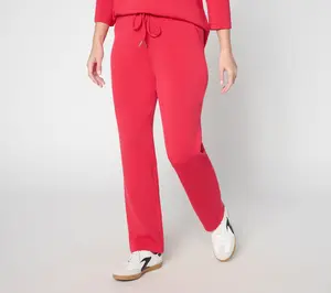 Belle by Kim Gravel Petite ScubaLuxe Drawstring Straight Pant