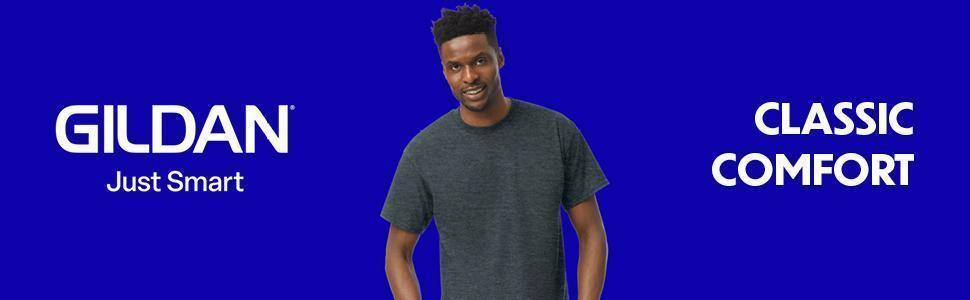 Gildan 5-Pack Cotton Tees S-4XL | Soft Breathable Summer Short Sleeve Set, Durable Classic Fit Round Neck T-Shirt, Premium Quality Daily Wear Basics
