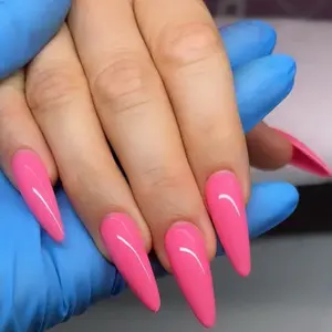 DND 421 ROSE PETAL PINK Gel and Lacquer Duo nail care nail art blue gel nail