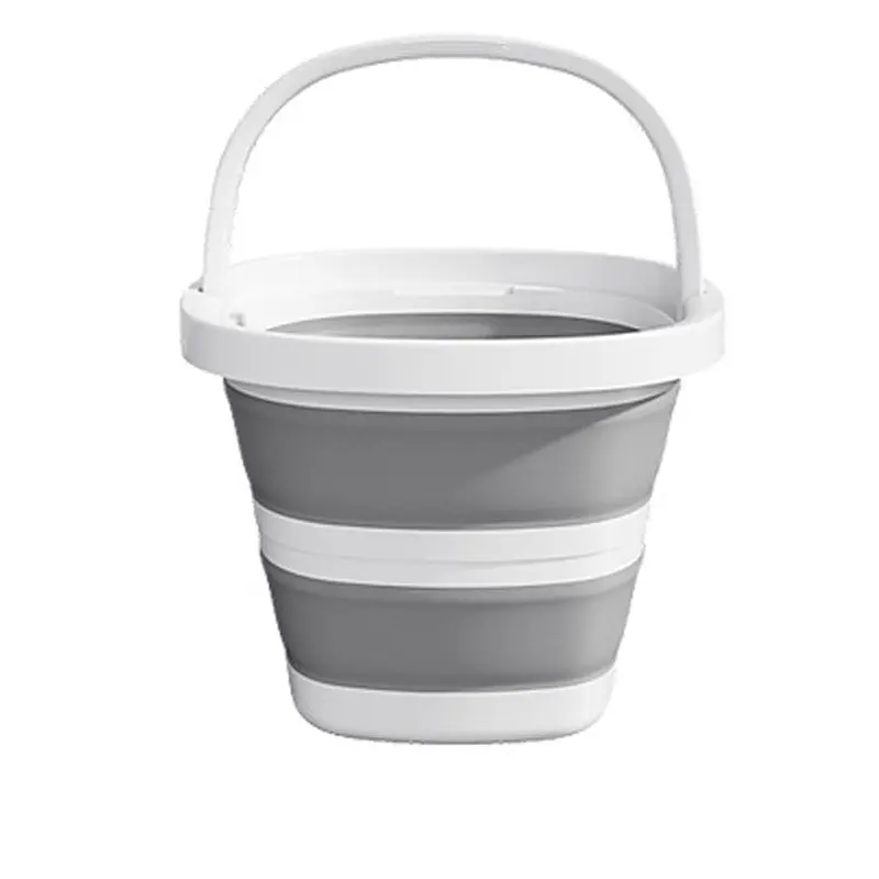 10L Collapsible Bucket with Handle - Portable Folding Home Supply for Laundry, Cleaning