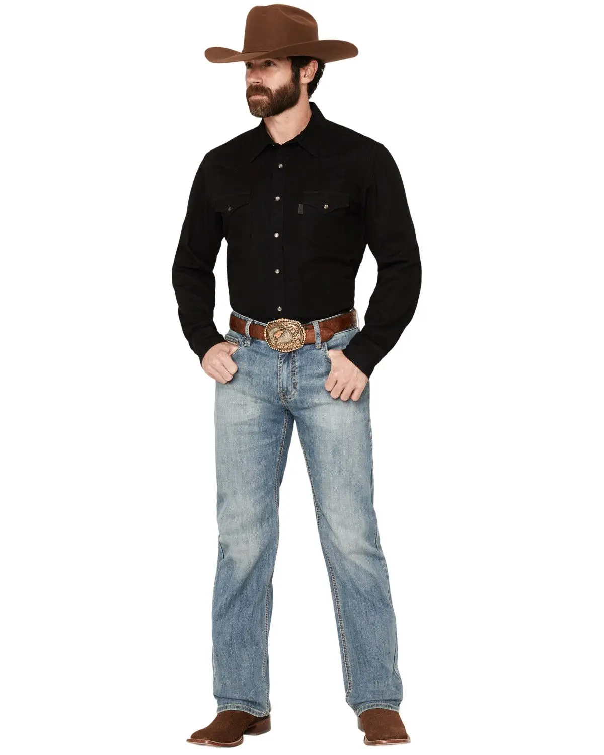 Rock & Roll Denim Men's And Men'S Double Barrel Medium Wash Relaxed Straight - Bm0sd09111