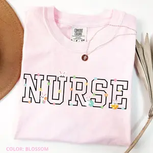 Easter Nurse Shirt NICU Nurse Tee Comfort Colors Spring Medical T-Shirt Cute Hospital Staff Gift Pediatric Nurse Outfit Holiday Nurse Shirt  Streetwear