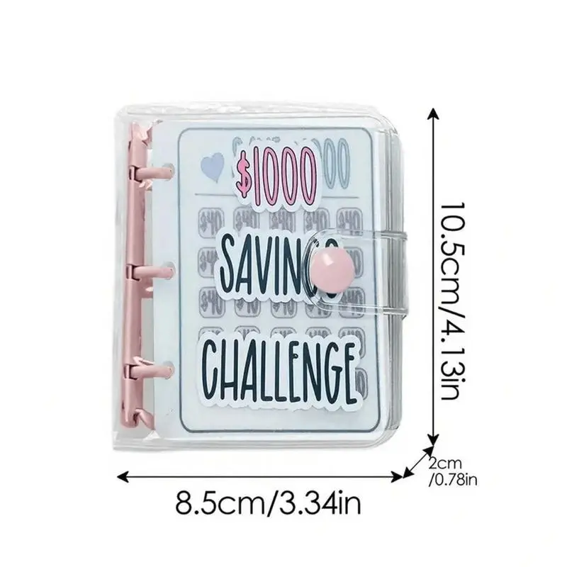 Compact Cash Organizer & Budget Binder | Portable $1000 Savings Tracker for Emergency Funds, Receipts & Projects