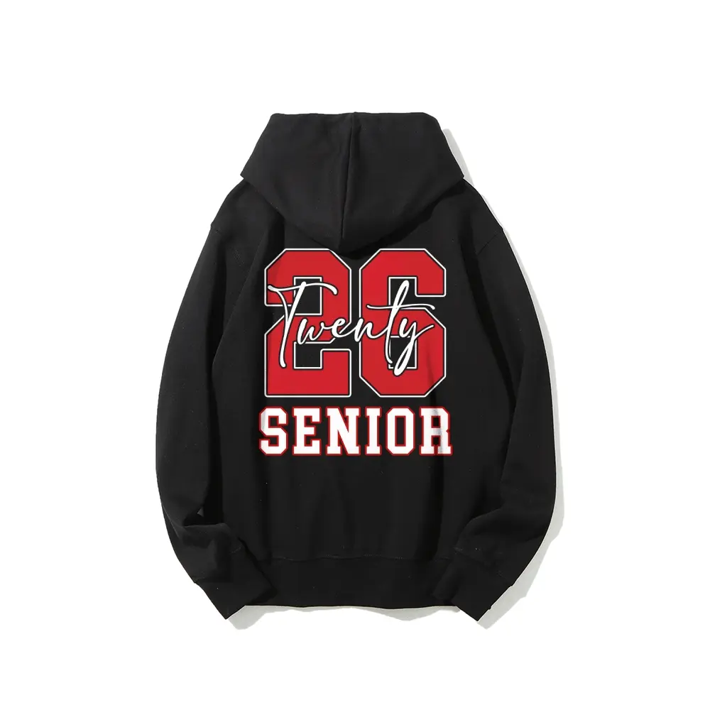 look Hoodie for 2026 Seniors with 'Twenty 26 Senior' Print Casual Fabric