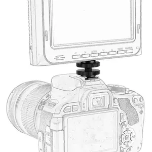 Aluminum Alloy Hot Shoe Mount Adapter, 1/4 Inch Cold Shoe Converter, Universal Camera Flash Light Mic Holder, Photography Accessory