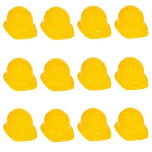 22" Kids Classic Yellow Plastic Construction Worker Hats - 12 Pc.