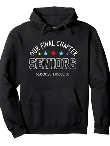 Our Final Chapter Seniors 2026 Graduation Hoodie - Senior Year Celebration Pullover Sweatshirt, Heavyweight 260gsm Hooded Sweatshirt for Graduation Party, Senior Trip, Last Chapter - Men'S Graduation Gift Idea, Casual Wear, Bold Print Design,
