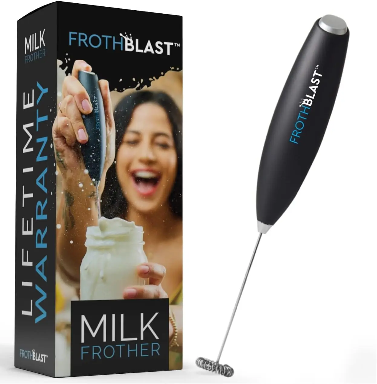 Cordless Milk Frother, Ideal for Mixing Loaded Teas, Household Kitchen Coffee & Tea Accessory