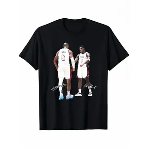 LeBron James & Anthony Edwards Vintage Basketball T-Shirt, SLAM Magazine Cover Print Crew Neck Tee, 100% Cotton Unisex Streetwear, Retro Sports Gift for Men