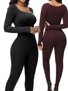 2-Pack Long Sleeve Shapewear Bodysuit - Slims Tummy & Lifts Butt | High Waist Tummy Control | Warm & Comfy Wear Alone or Under Clothes Body Shaping Underwear Body Shaper Compression Body Sculpting Garment